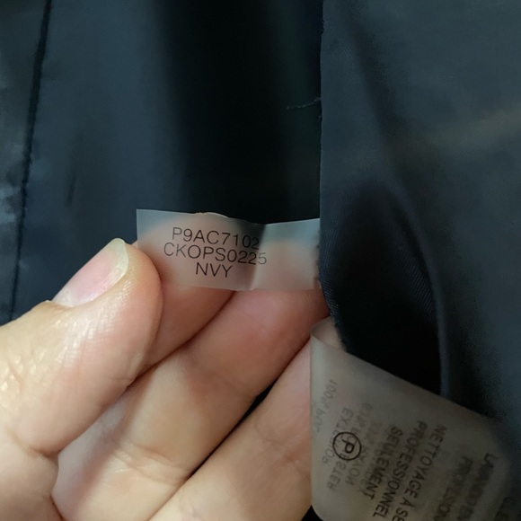 Navy Calvin Klein 8P Petite Blazer - Picture 8 of 11